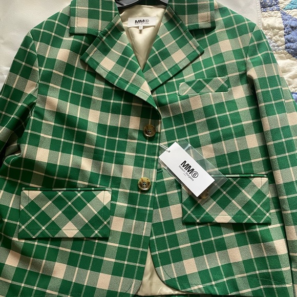 MM6 MAISON MARGIELA Checked crepe blazer Size IT40（US 4） - Picture 5 of 6